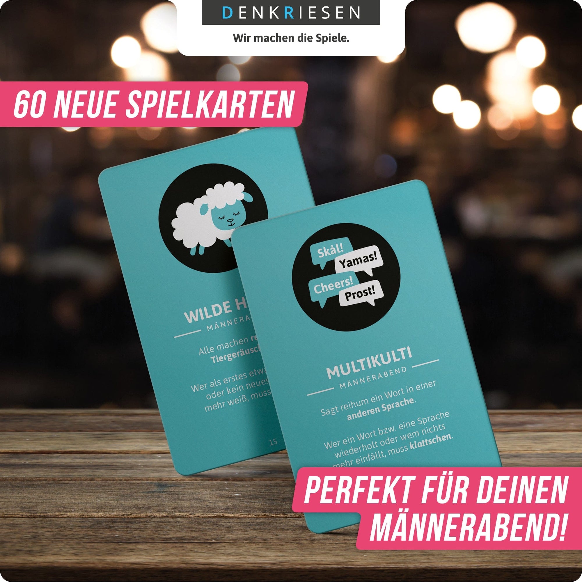 Neue Spielkarten der Klattschen Erweiterung "Männerabend"