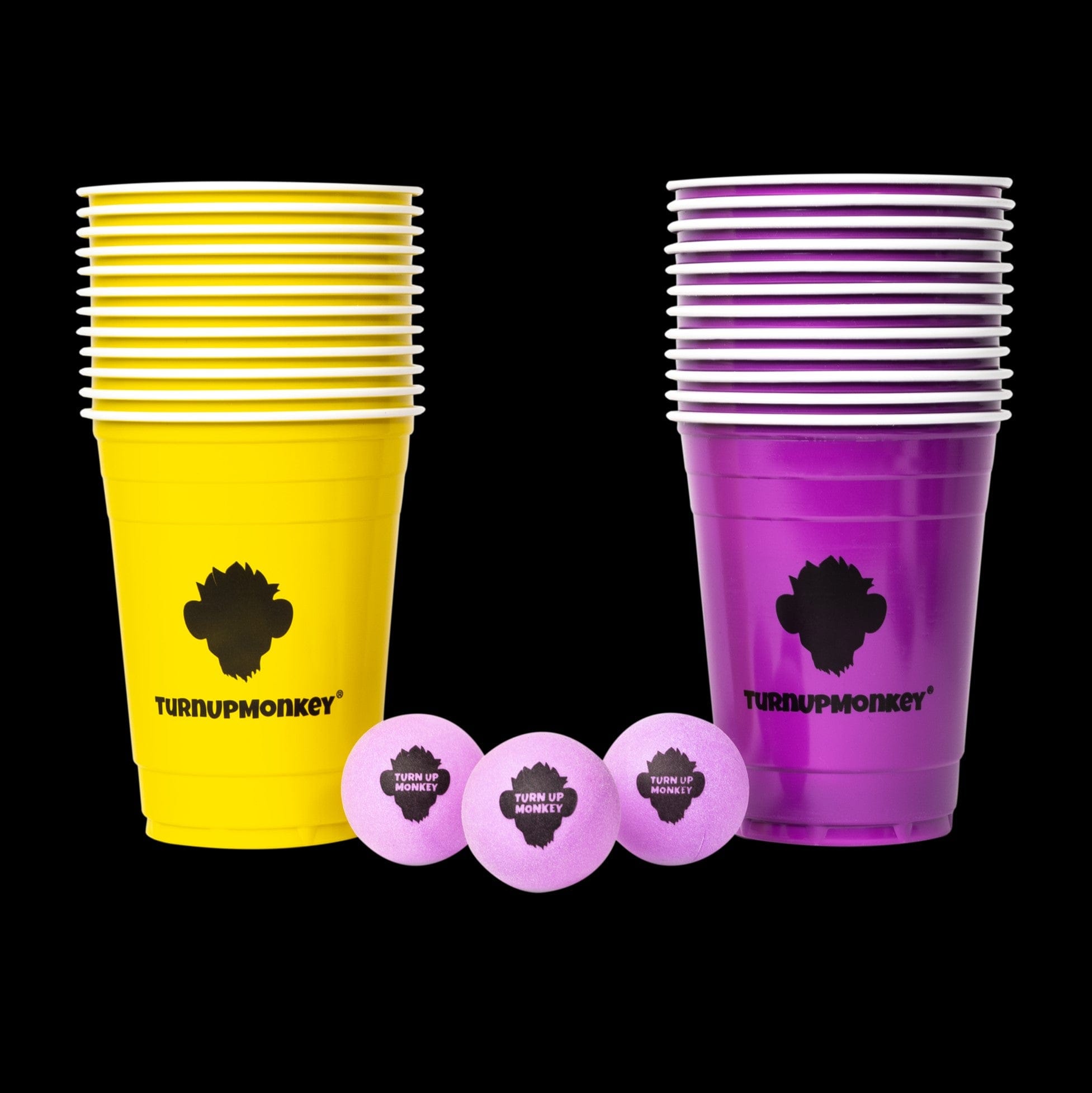 Turnupmonkey Beer-Pong-Set mit Bällen und Bechern