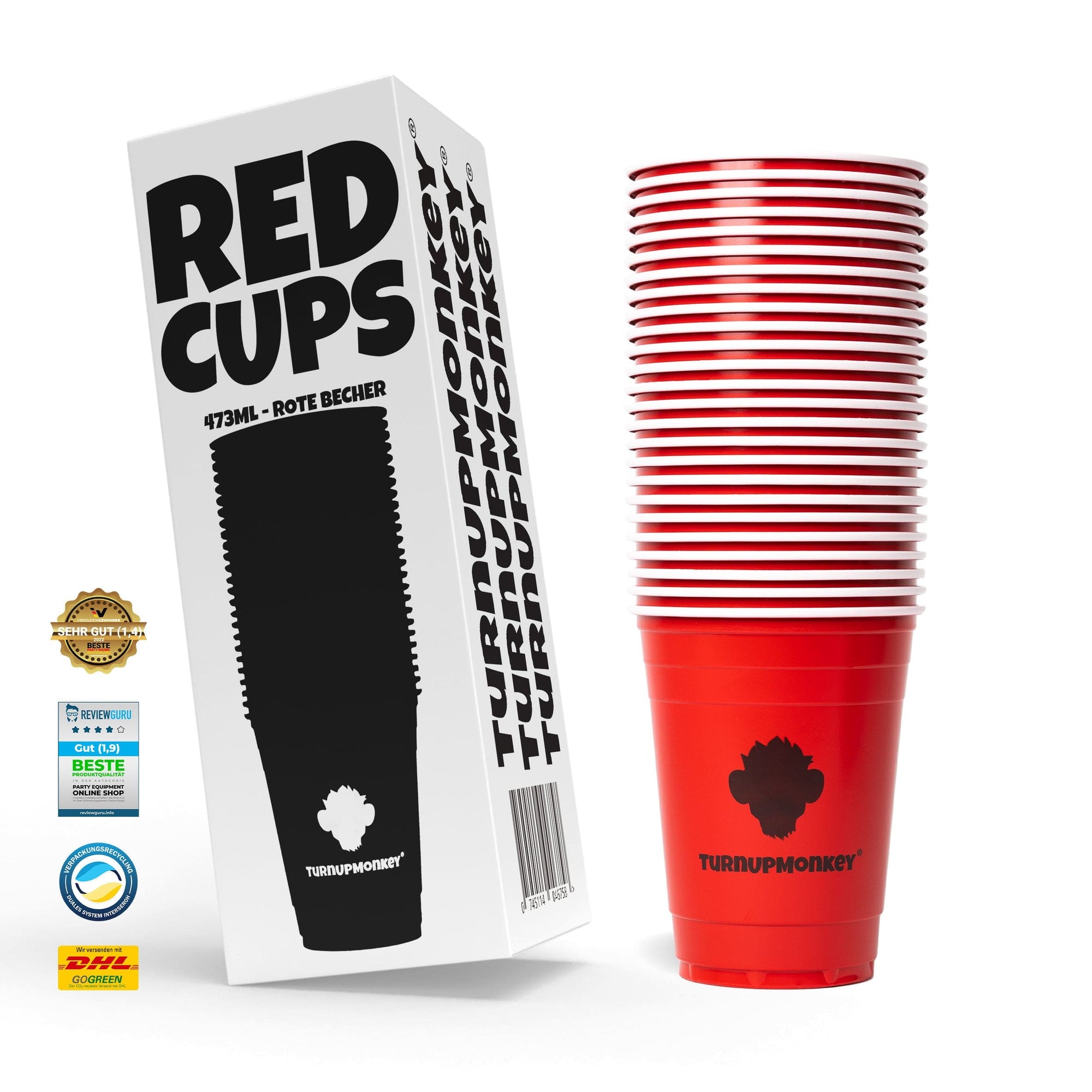 25 RED CUPS spülmaschinensicher