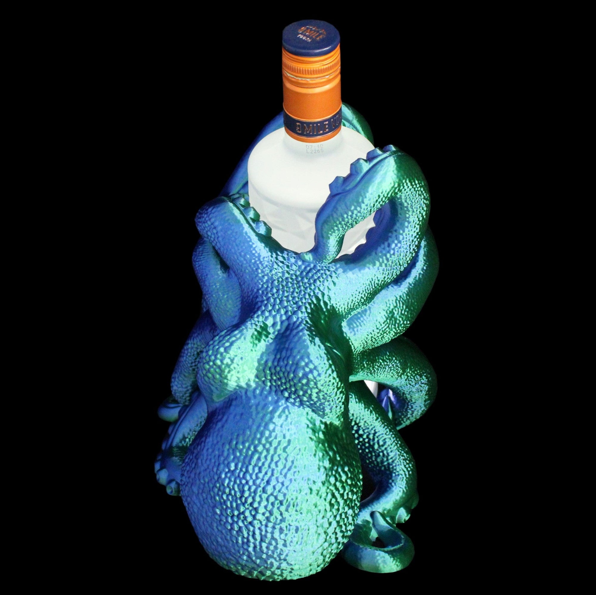 Flaschenhalter in blau und grün
